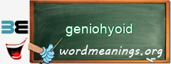 WordMeaning blackboard for geniohyoid